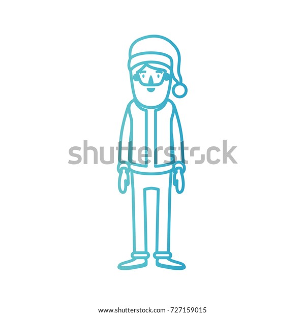 Santa Claus Caricature Full Body Hat People Holidays