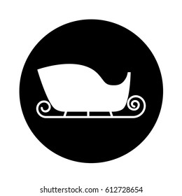 santa claus carriage isolated icon