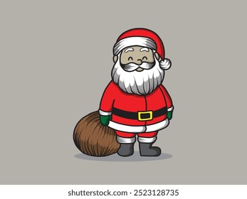 a santa claus carrying a sack of gifts
