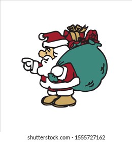 Santa Claus cartoon character Christmas illustration