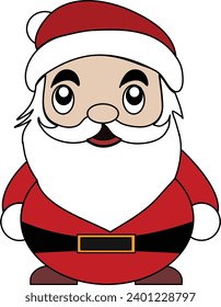 Santa claus cartoon character for christmas design and decoration
