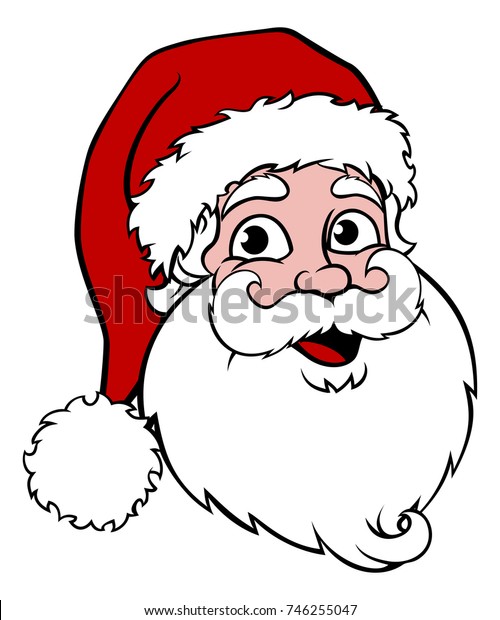 Santa Claus Cartoon Character Christmas Illustration Stock