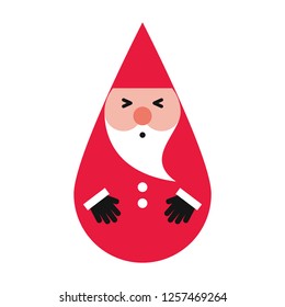 Santa Claus Cartoon Character. Vector Illustration.