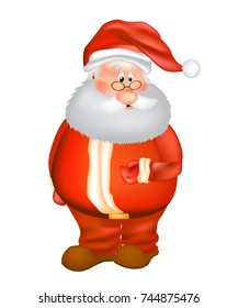 Santa Claus Cartoon Character. Vector Illustration