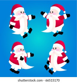 santa claus cartoon characters vector