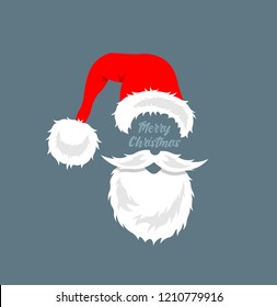 Santa Claus cartoon with christmas celebration. All the objects are in different layers and the text types do not need any font. 