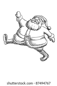 santa claus cartoon color to paint