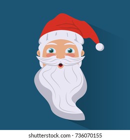 Santa claus cartoon face