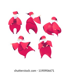 Santa Claus cartoon figures illustrations