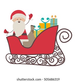 santa claus cartoon icon image 