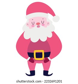 santa claus cartoon icon isolated