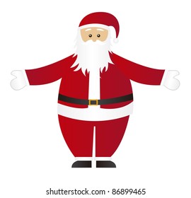 santa claus cartoon isolated over white background. vector