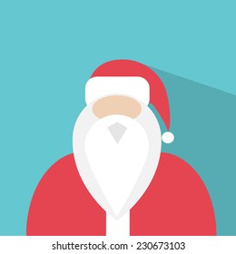Santa Claus Cartoon profile flat icon design christmas holiday vector illustration