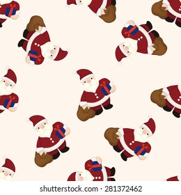 santa claus , cartoon seamless pattern background