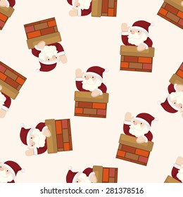 santa claus , cartoon seamless pattern background