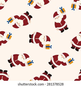 santa claus , cartoon seamless pattern background