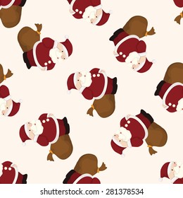 santa claus , cartoon seamless pattern background