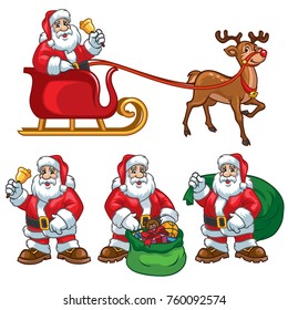 santa claus cartoon set 
