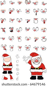 santa claus cartoon set in vector format very easy to edit