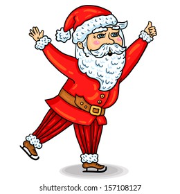 Santa Claus. Cartoon style. Isolated object, easy to edit. Element of design for winter holiday. Christmas. New Year.