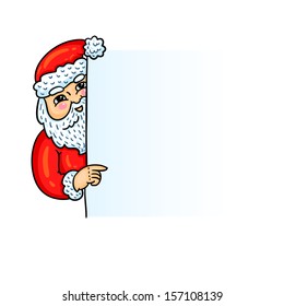 Santa Claus. Cartoon style. Isolated object, easy to edit. Element of design for winter holiday. Christmas. New Year.