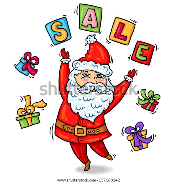 Santa Claus Cartoon Style Isolated Object Stock Vector