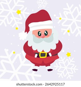 Santa Claus in cartoon style. Vector illustration
