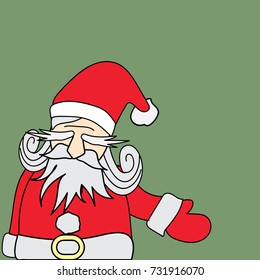 Santa Claus in cartoon style vector with copy space for edit your text concept for Christmas theme holiday festival