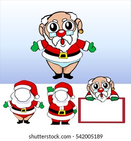 Santa Claus cartoon vector 10