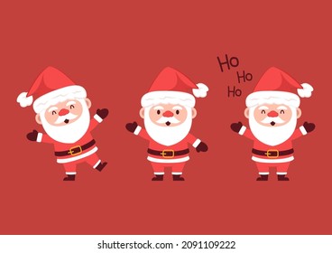 Vector de dibujos animados de Santa Claus. mascota de Navidad. Santa.