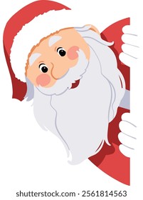 Santa Claus Cartoon Vector in Flat Design Style