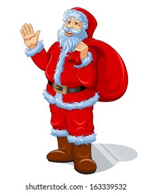 Santa Claus, cartoon vector illustration