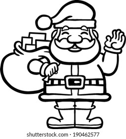 Santa Claus cartoon vector illustration