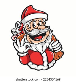 santa claus cartoon vector illustration
