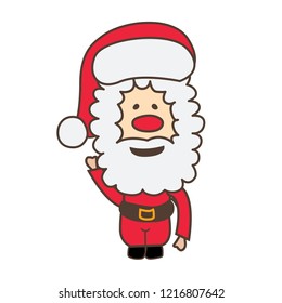 Santa Claus cartoon waving