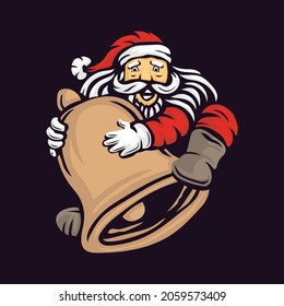santa claus character celebrate of merry christmas and happy new year illustration