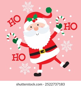 Santa Claus Character For Christmas Card or Bag design