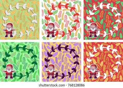 Santa Claus Character Collection for Christmas Card or else