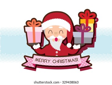 santa claus character design vector