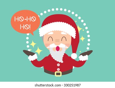 Santa Claus character design vector badge