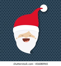santa claus character with dotted background isolated icon design, vector illustration  graphic 
