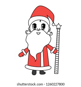 Santa Claus character. Flat design. Isolated on white background.Vector illustration.