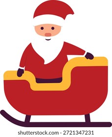 Weihnachtsmann Charakter mit flachem Design. Vektorgrafik