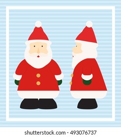 Santa Claus Character - Front and Side View - Christmas Character Design
