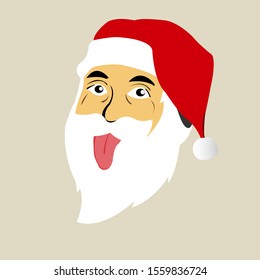 Santa Claus character hat vector 