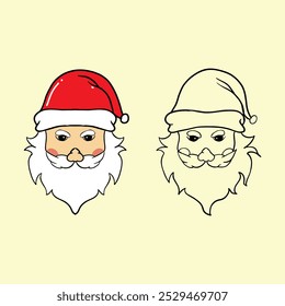 Santa Claus Character Head Icons