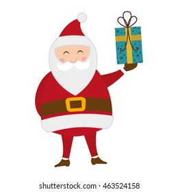 santa claus character icon vector illustration design