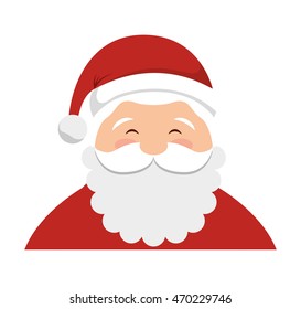 santa claus character icon vector illustration design