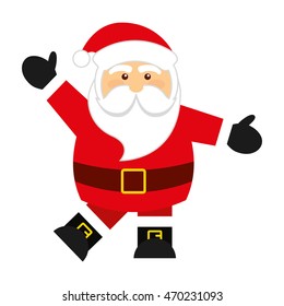 santa claus character icon vector illustration design