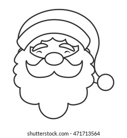 santa claus character icon vector illustration design